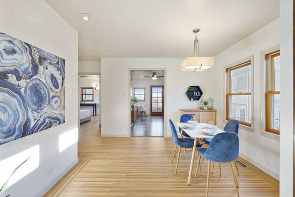 Dining room photo from a recent listing