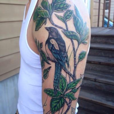 Magpie by Violet @violet_tattoo_pdx