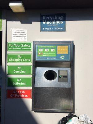 Recycle machine hours 3/16/17