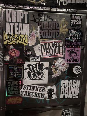 Stickers everywhere!