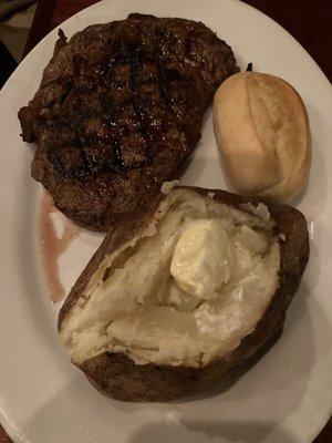 My wife's Ribeye. Very good.