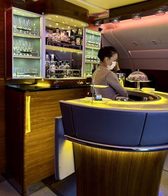 Onboard Business class lounge