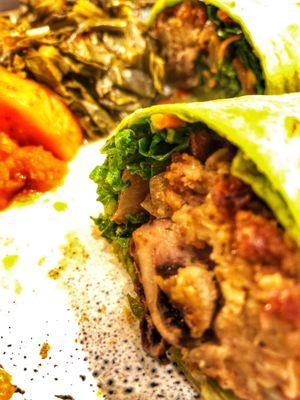 Lentil burger wrap