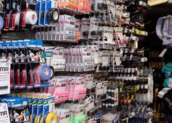 We have a huge selection of tennis and pickleball grips. We will also install them for free!