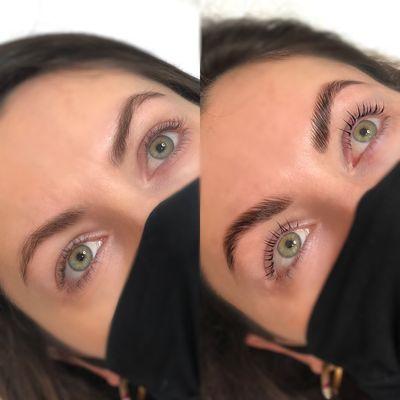 Before & After Brow Lamination with Lash Lift + Tint