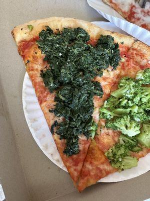 Spinach Special Toppings Slice