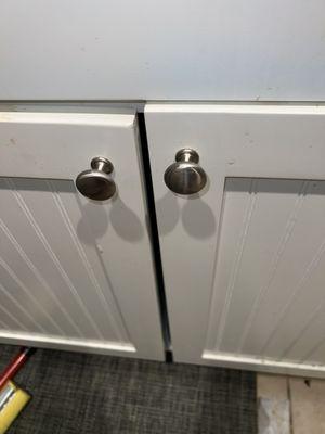 Misaligned cabinets