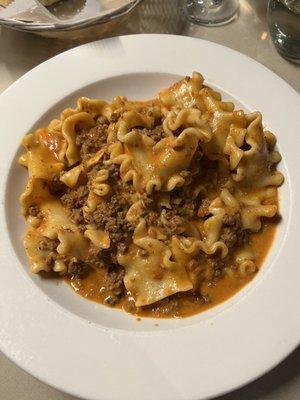 Bolognese (+$3 upgrade to Pappardelle pasta)