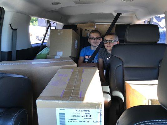 Picked up an entire truck load of food commodities for our church food pantry. Me and my boys have our work cut out for us today!