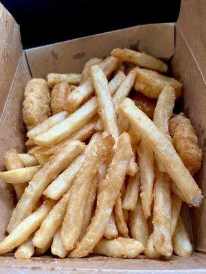 Fries w/ Nuggets! - fries were really potatoey so not yeet hay at all! :)