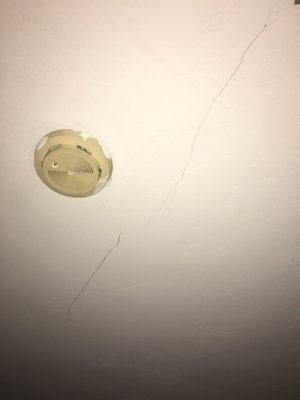 bedroom ceiling (earthquake damage)