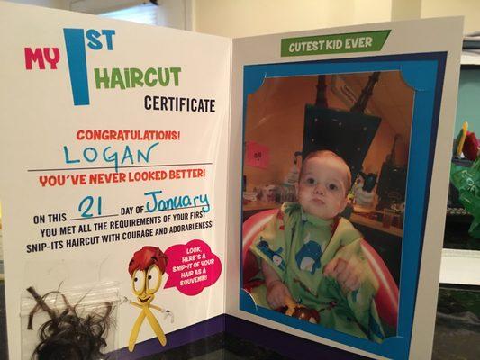 My sons 1st haircut went without one tear from him (I had more than enough). Thank you!