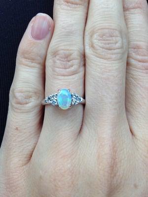 Opal engagement ring made by King!