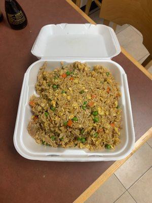 Chicken fried rice with extra eggs