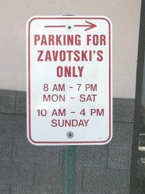 They have parking spots reserved.