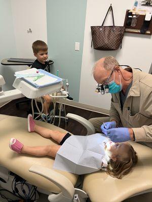 Dr. Sauer checking my 2 year old's teeth