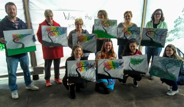 Painting class at Arcane Cellars