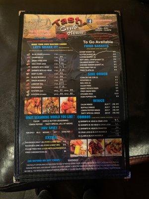 updated menu