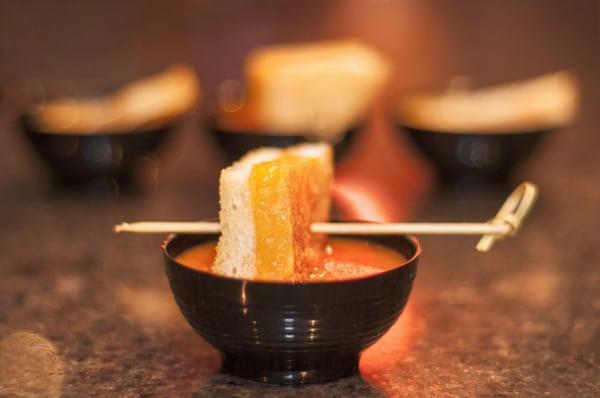 Tomato Basil and Grilled Cheese Shooters