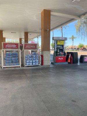 Gas pump at station