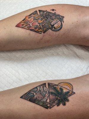 New calf tattoos.