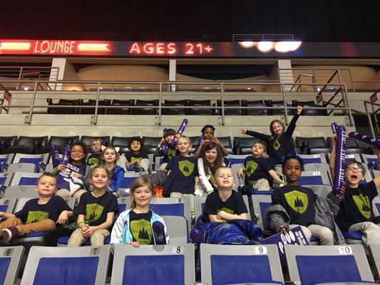 Field trip to see the Mad Ants basketball game.