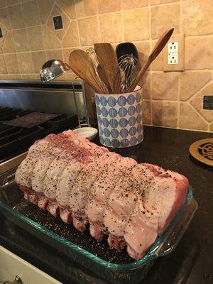 And yet another, Lapp's pork rib roast!