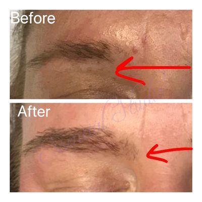 EyeBrow transformation after using grande brow for 90 days.