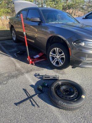 Roadside tire assistance