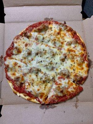 Small sausage pizza