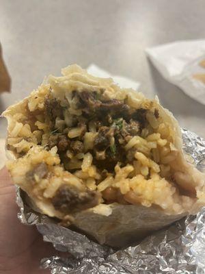 Burrito supreme with asada