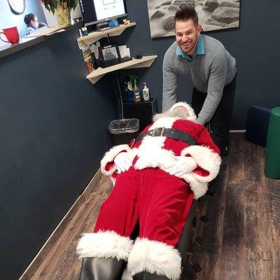 Dr Stephen with Santa