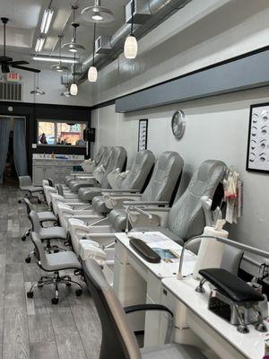 New Pedicure chairs and Nail stations