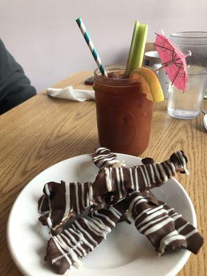 Bloody Mary and Chocolate Bacon! Delish...  but not together!!