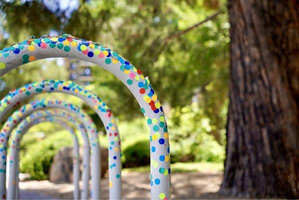 Bike Rack at the garden entrance