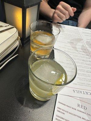 The Bees Knees and Paper Plane Cocktails