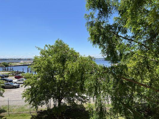 Beautiful view of Elizabeth River from the parking deck.