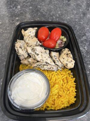 Mediterranean chicken bowl