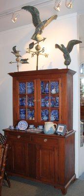 Walnut Cupboard, Weather Vane Eagles