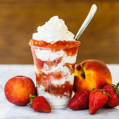 Peach Strawberry Pice Cream