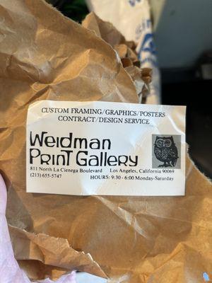 Weidman Gallery & Custom Framing