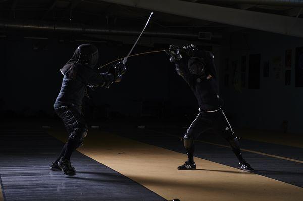 Instructors' action shot, with Dakao Do and Nathan Grepares.