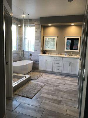 Here's a master bath remodel that we just finished.