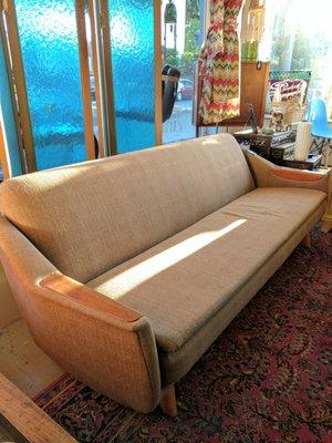 Amazing reupolstered mid- century couch