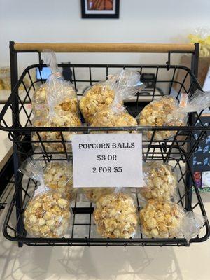 Popcorn balls.