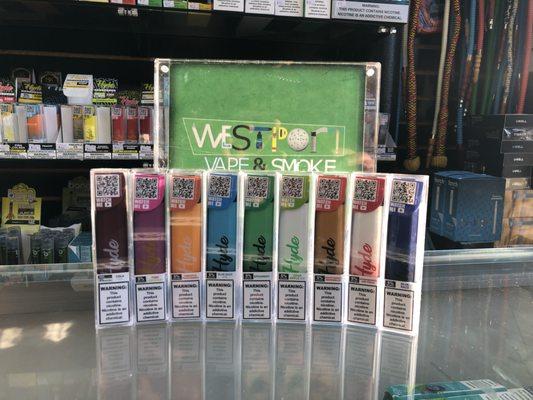 New Hyde flavors. Rechargeable. 3300 puffs. 15$ a piece.