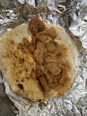 Chicharron taco