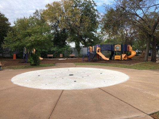 Splash pad, and Playscapes