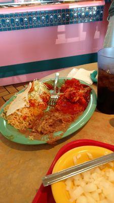 Enchilada platter after mom had some