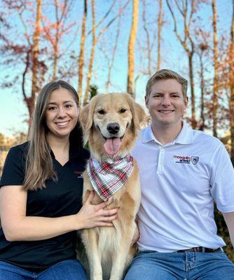 Owners Dana and Connor and their trusty sidekick, Bailey!